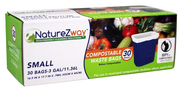 NATUREZWAY: Bag Compostable 3 Gal, 30 Ct, 1 ea