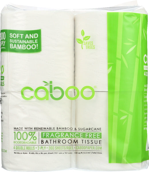 CABOO: 2-Ply Bathroom Tissue 300 Sheets, 4 Rolls