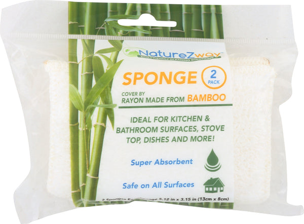 NATUREZWAY: Sponge Bamboo 2 pk, 1 ea