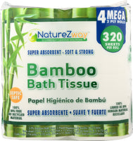 NATUREZWAY: Tissue Bath Bamboo, 4 pk