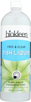 BIO KLEEN: Free & Clear Dish Liquid, 32 oz