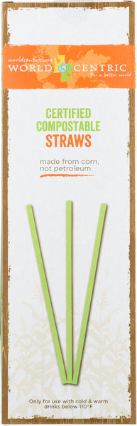 WORLD CENTRIC: Compostable Straws, 50 Count