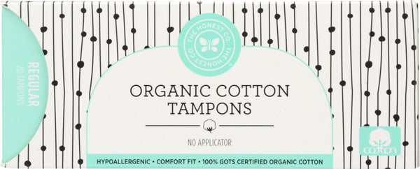 THE HONEST COMPANY: Tampons Cotton Regular, 20 pc