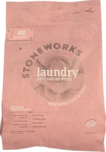 GRABGREEN: Stoneworks Laundry Detergent Rose Petal, 1.65 lb