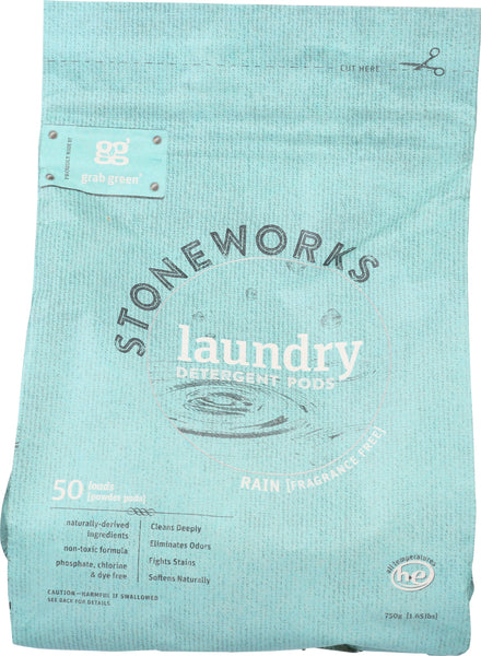 GRABGREEN: Detergent Stoneworks Rain Fragrance Free, 1.65 lbs